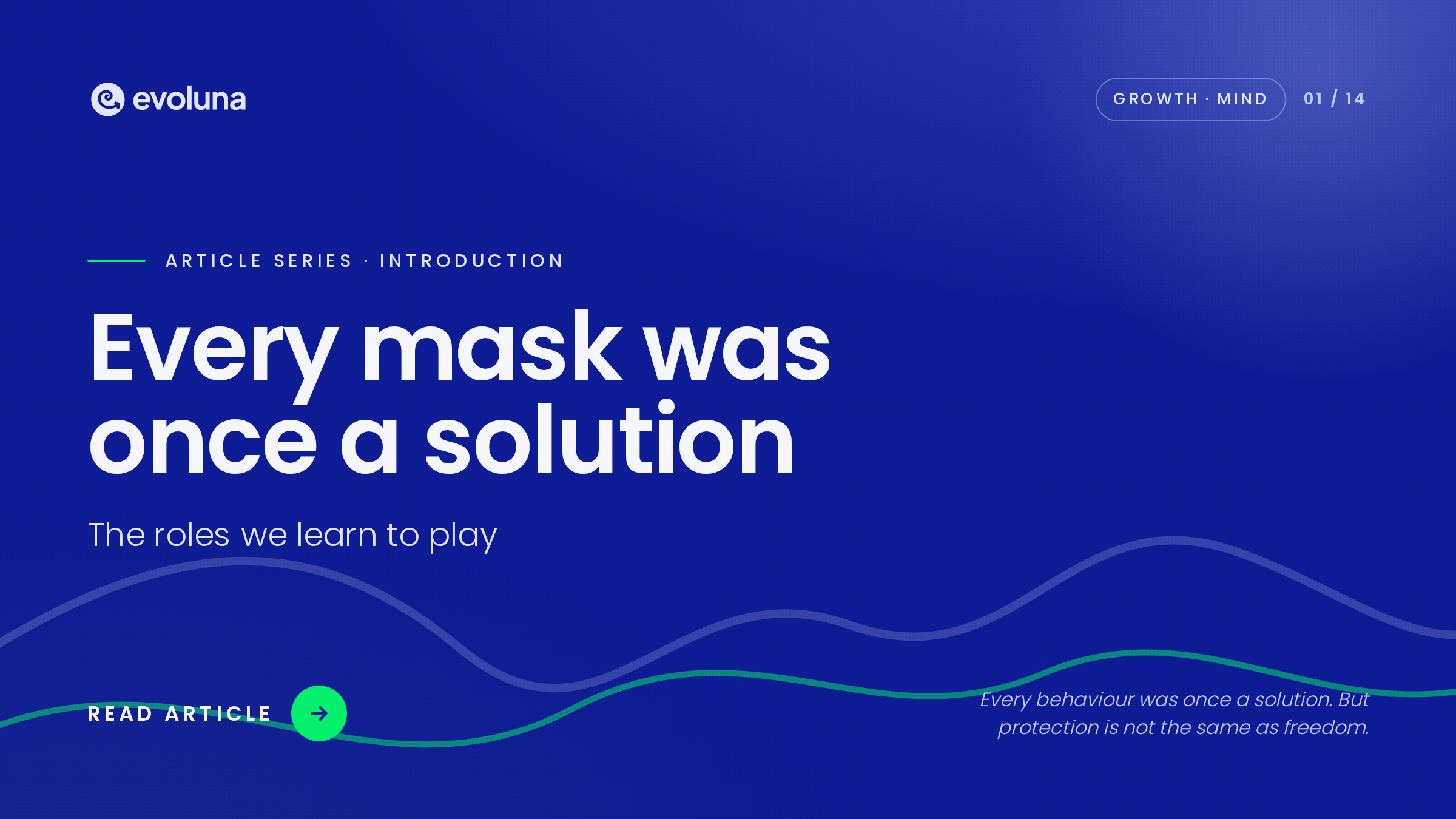 The roles we learn to play – Every mask was once a solution