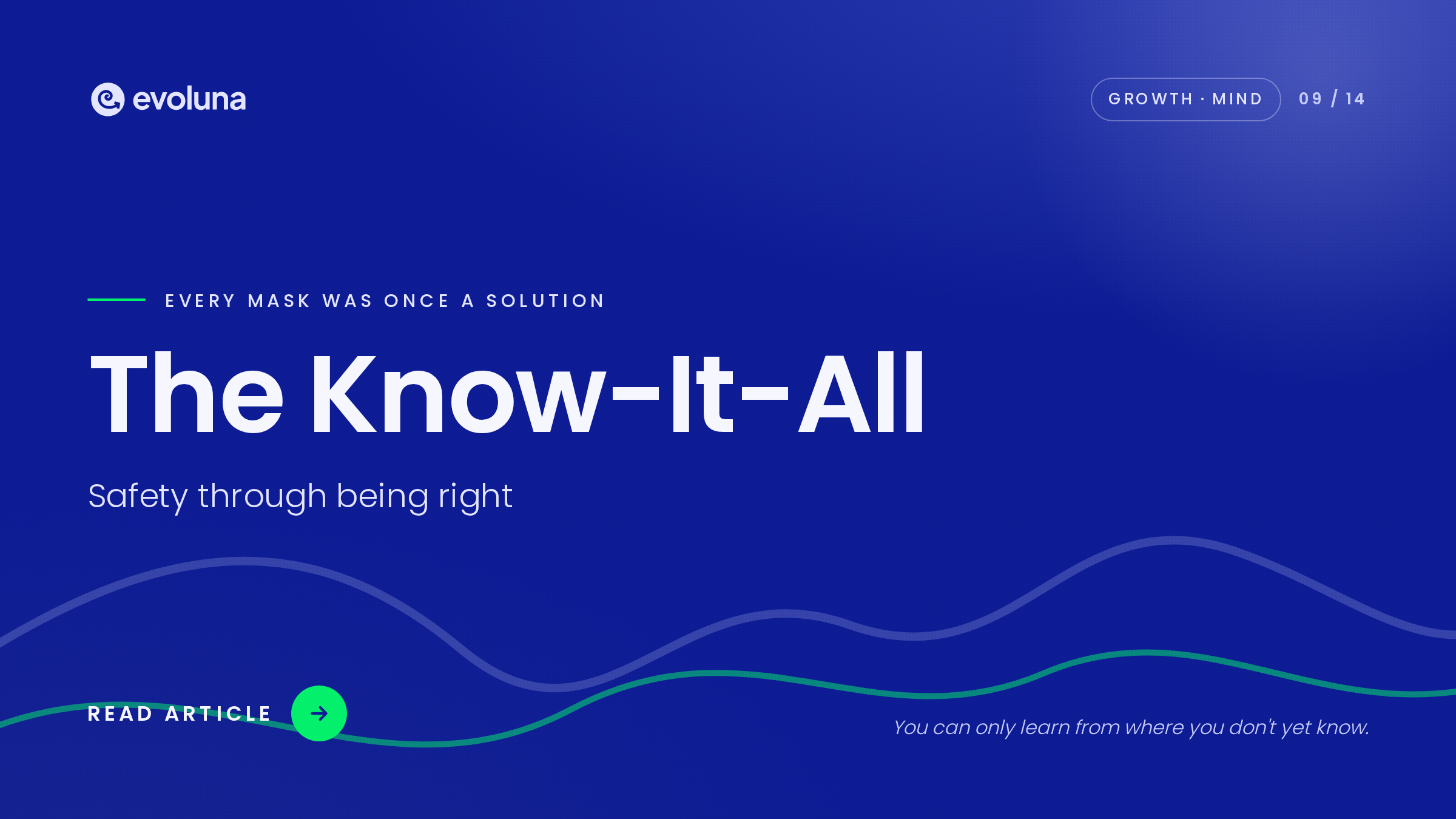 The Know-It-All – Every mask was once a solution