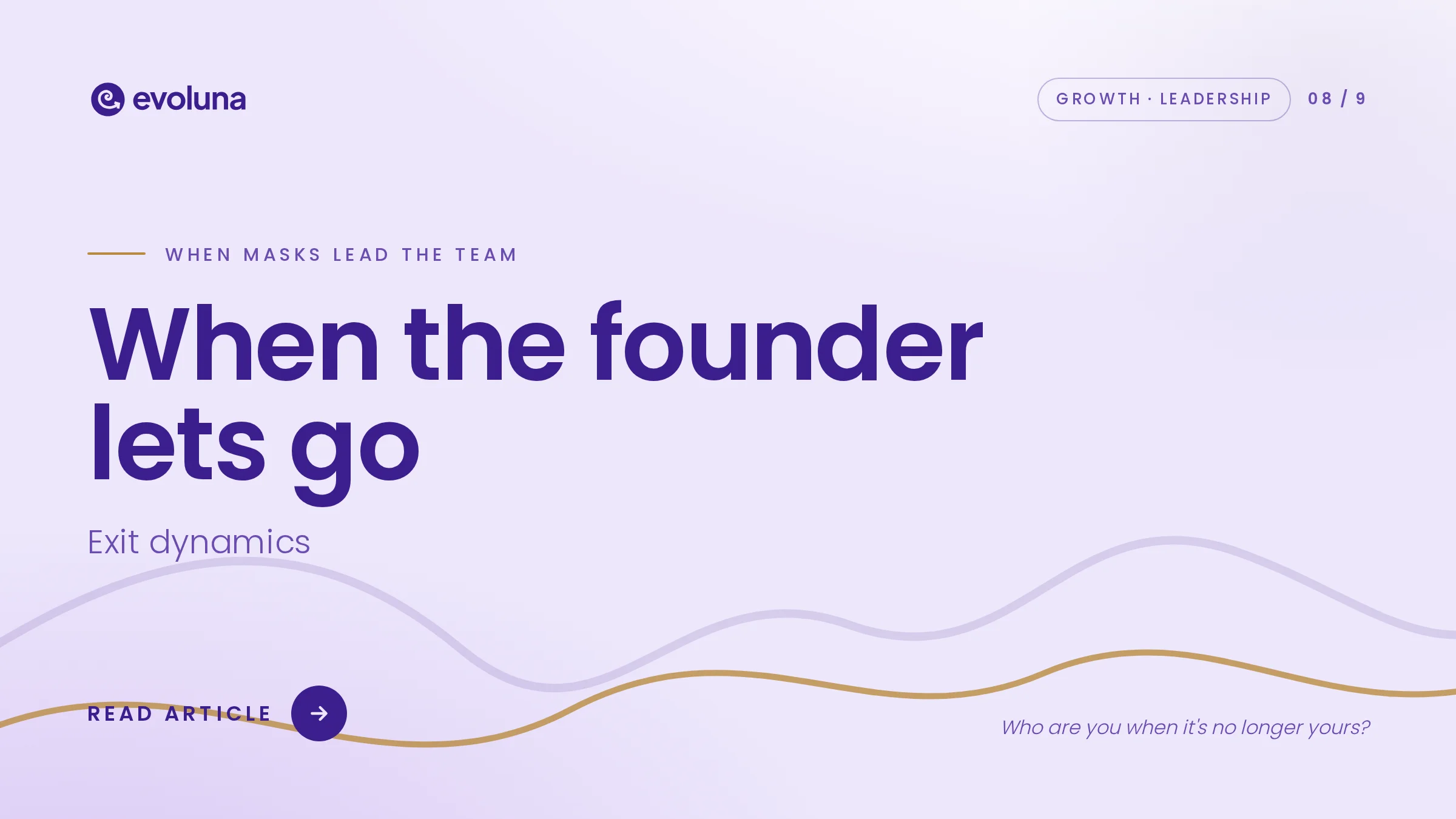 When the founder has to let go
